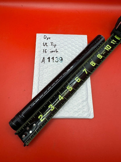 Dye UL Tip 16 inch - used paintball barrel tip - black anno