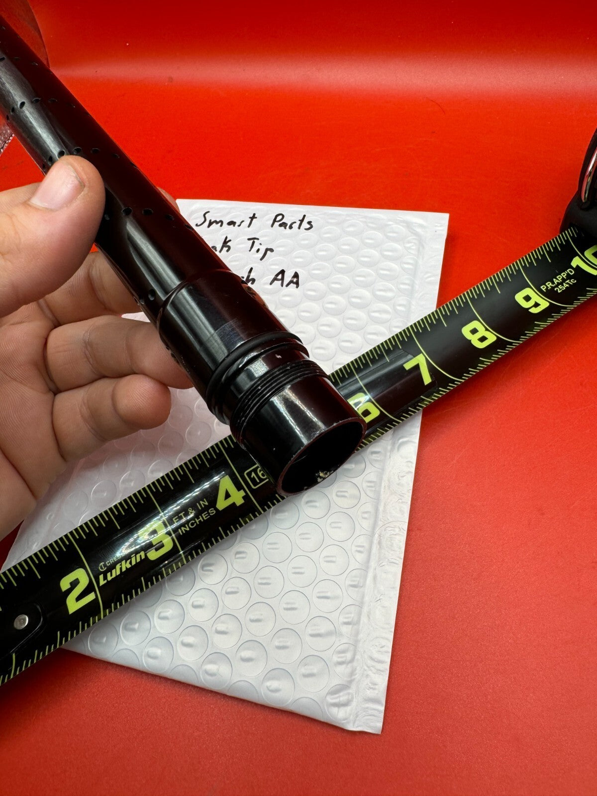 Smart Parts Freak Tip 13.5 inch AA - used paintball barrel tip - black anno