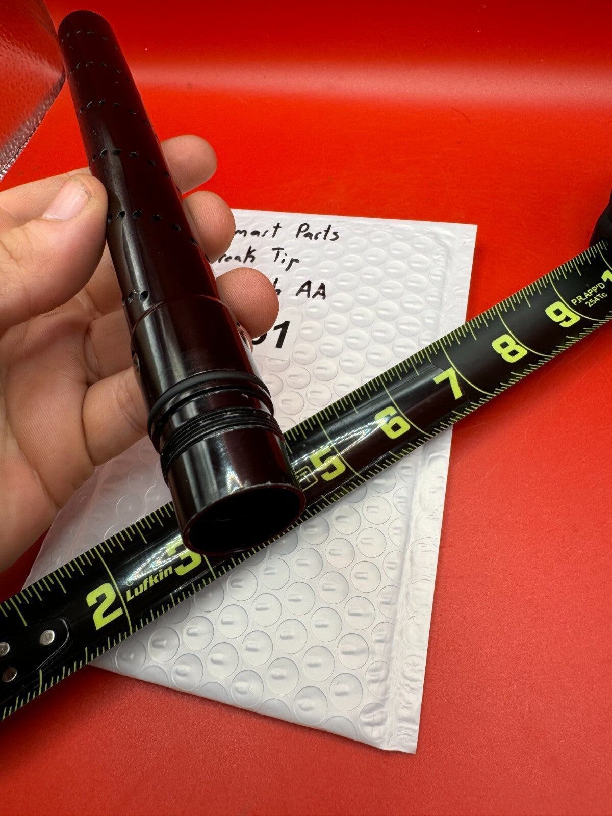 Smart Parts Freak Tip 13.5 inch AA - used paintball barrel tip - black anno