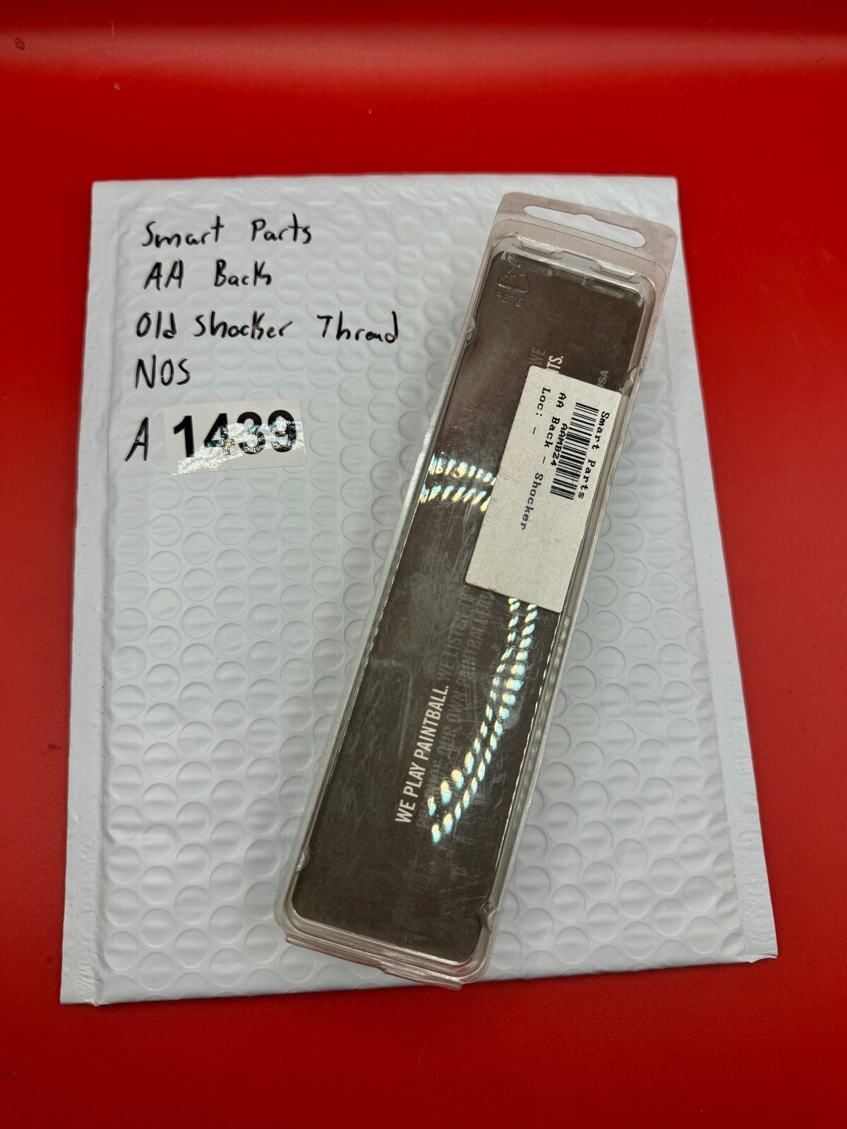 Smart Parts AA Back Old Shocker Thread NOS - used paintball barrel back - black