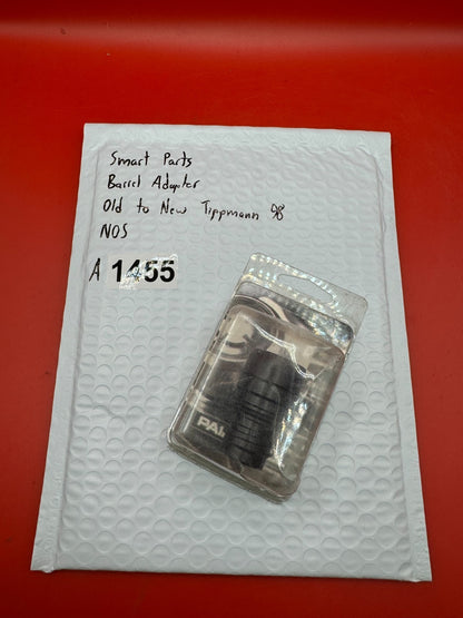 Smart Parts Paintball Barrel Adopter Old to New Tippmann 98 NOS - used paintball barrel adapter - black