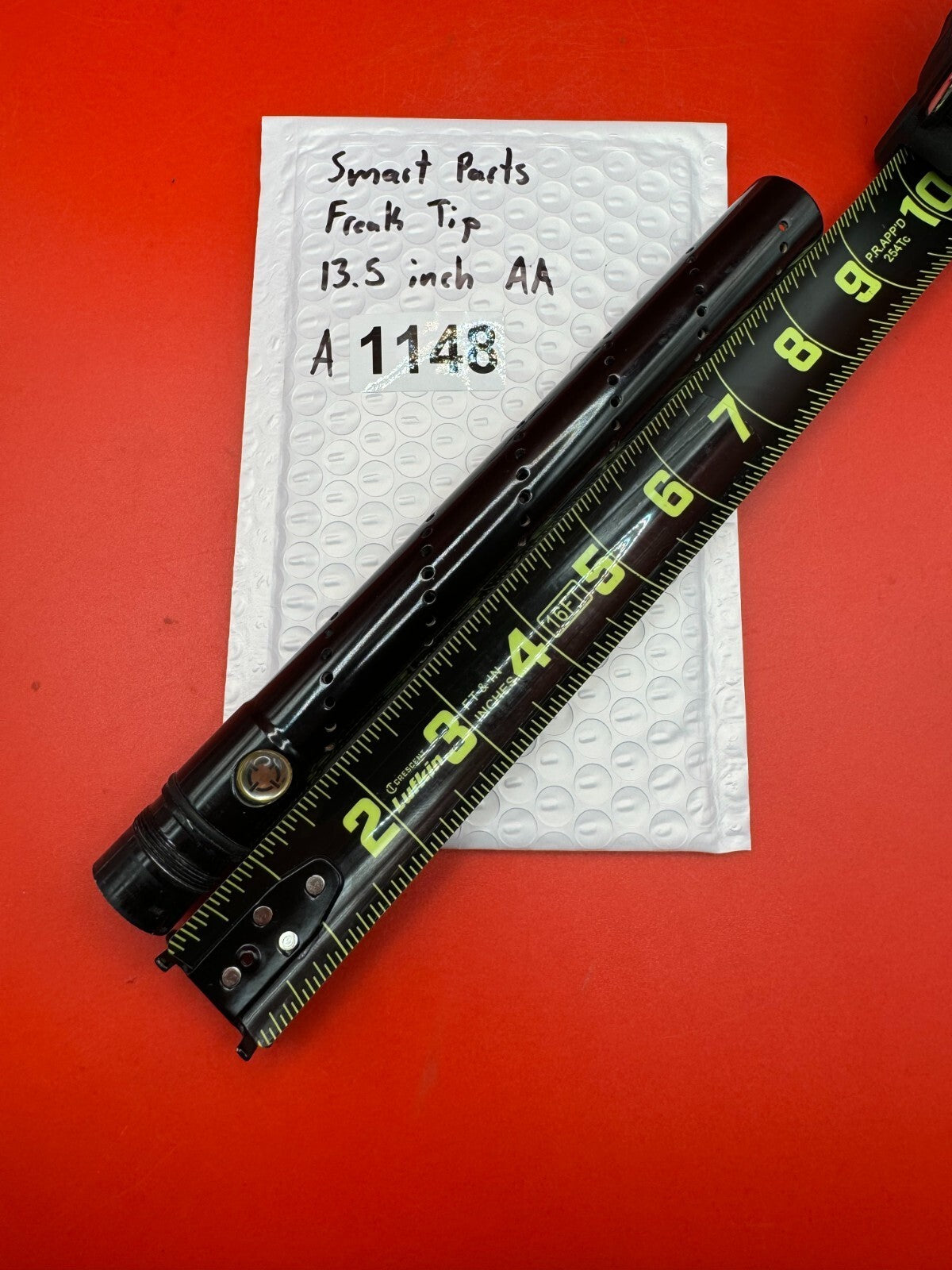 Smart Parts Freak Tip 13.5 inch AA - used paintball barrel tip - black anno
