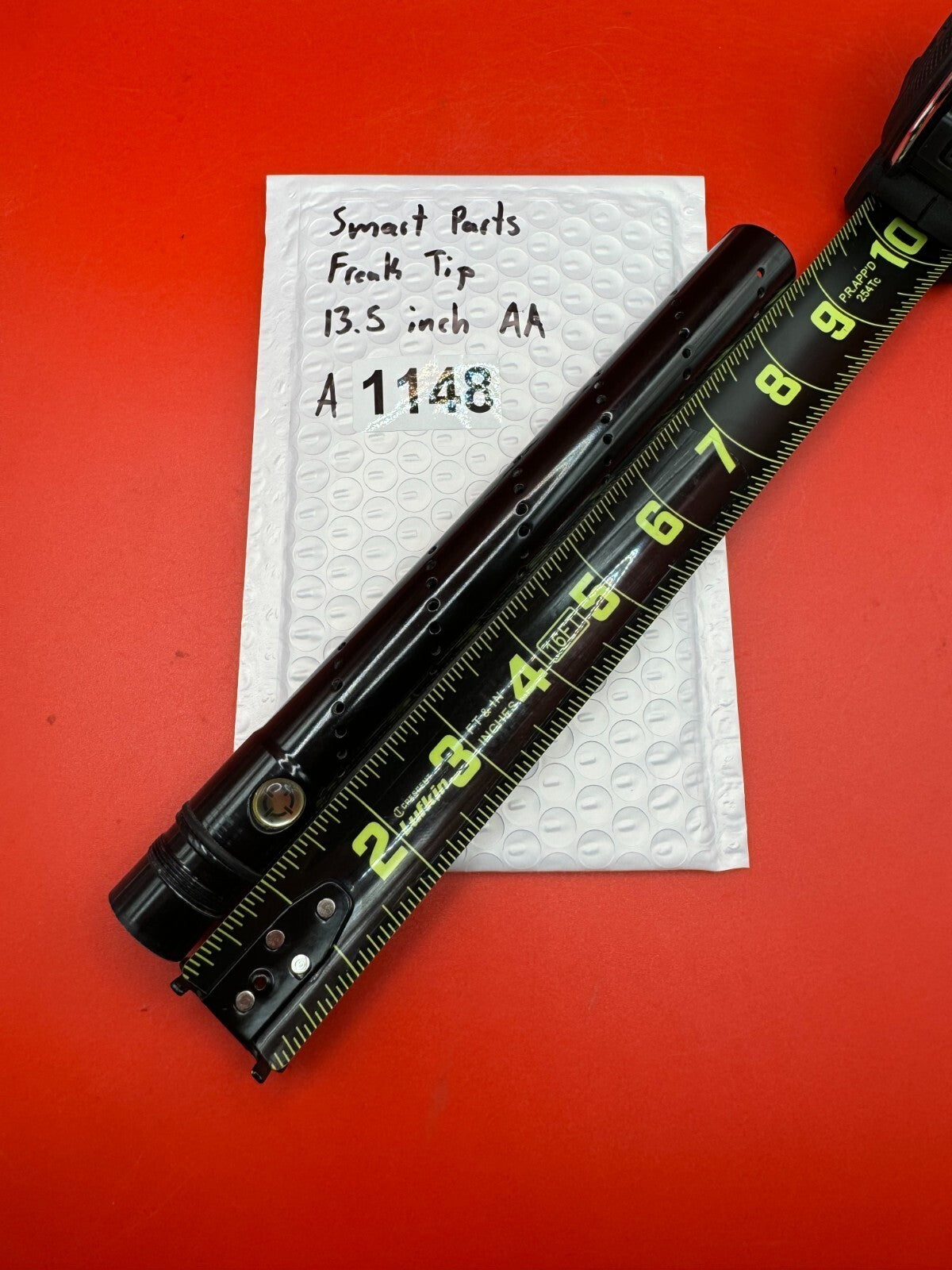 Smart Parts Freak Tip 13.5 inch AA - used paintball barrel tip - black anno