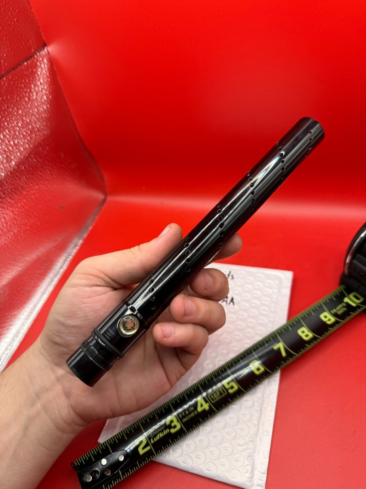 Smart Parts Freak Tip 13.5 inch AA - used paintball barrel tip - black anno