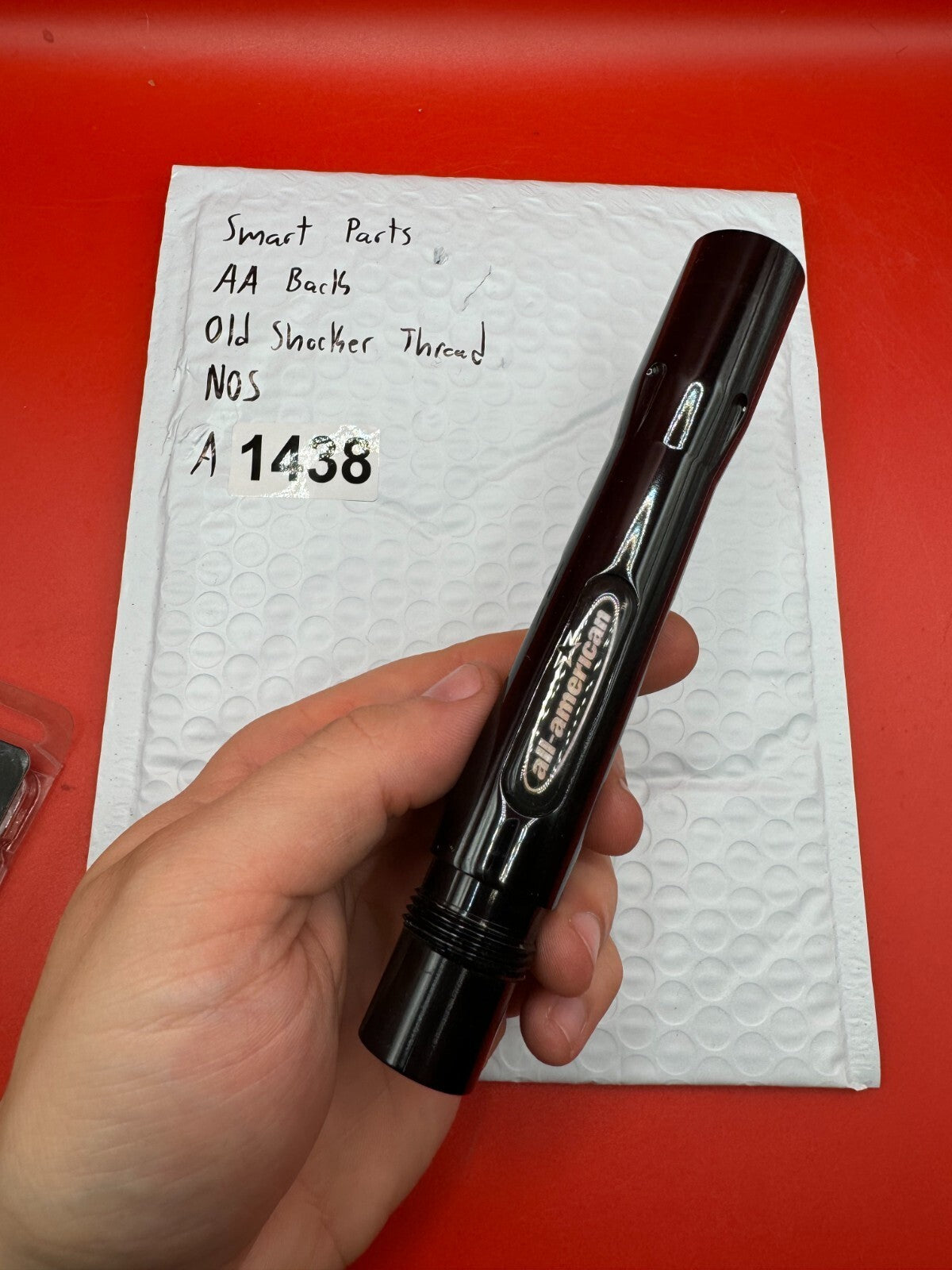Smart Parts AA Back Old Shocker Thread NOS - used paintball barrel back - black