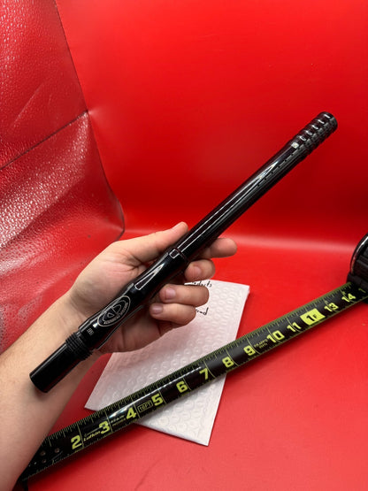 Custom Products 14 inch 689 Bore Old Angel Thread - used paintball barrel (one-piece) - black anno