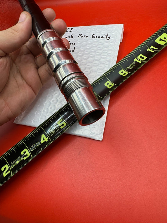 ACI 14 inch Zero Gravity 690 Bore AC Thread - used paintball barrel (one-piece) - black with silver/polished stainless steel base