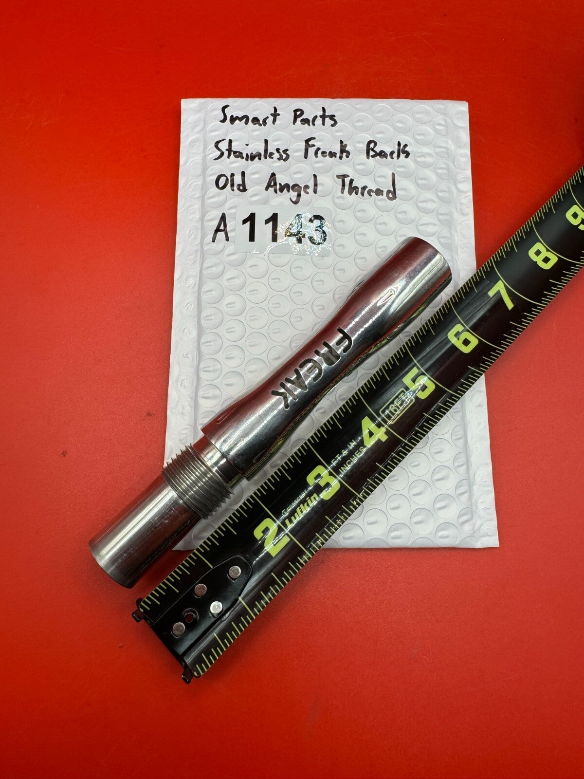 Smart Parts Stainless Freak Back Old Angel Thread - used paintball barrel back - silver / polished stainless