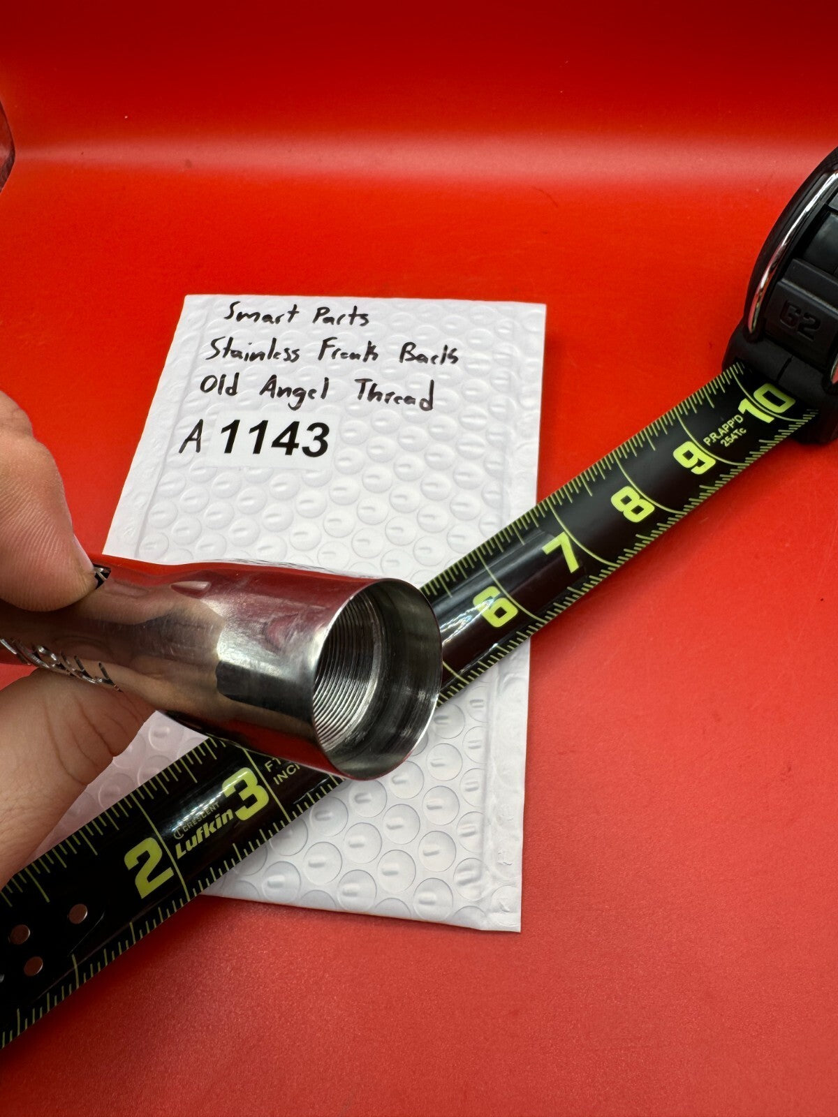 Smart Parts Stainless Freak Back Old Angel Thread - used paintball barrel back - silver / polished stainless