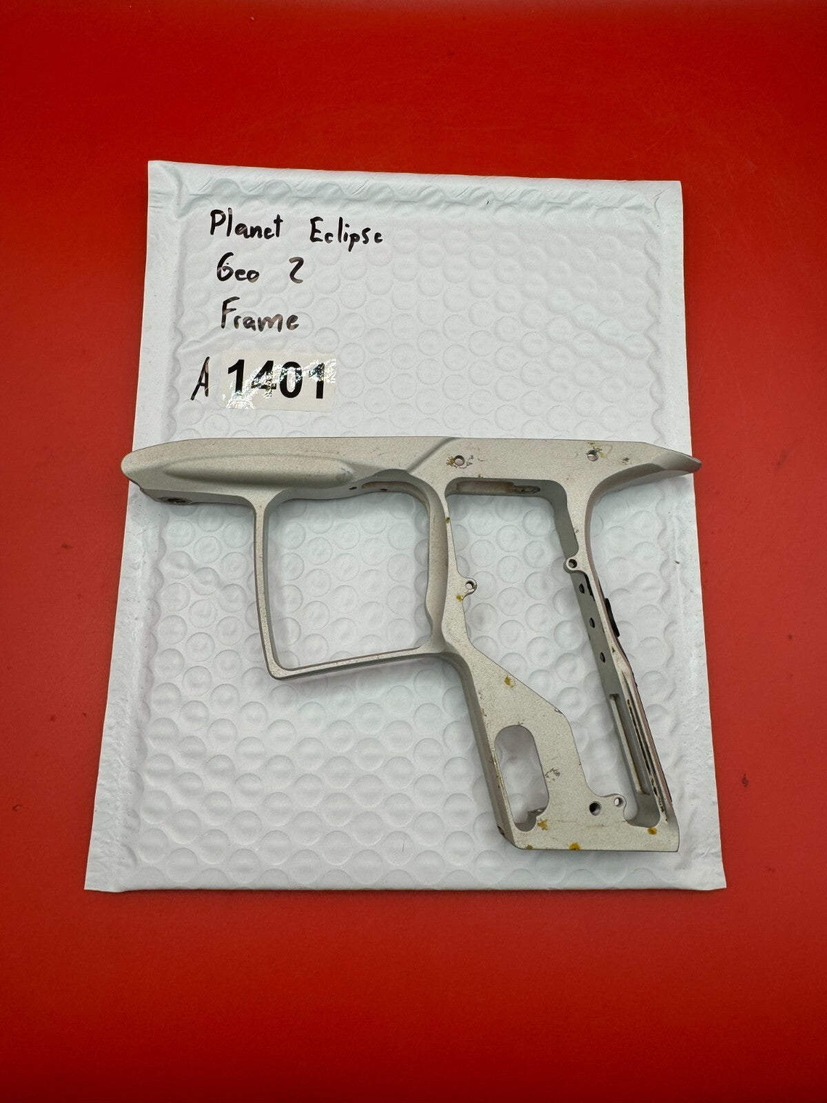 Planet Eclipse Geo 2 Paintball Marker Frame - used paintball trigger frame - silver