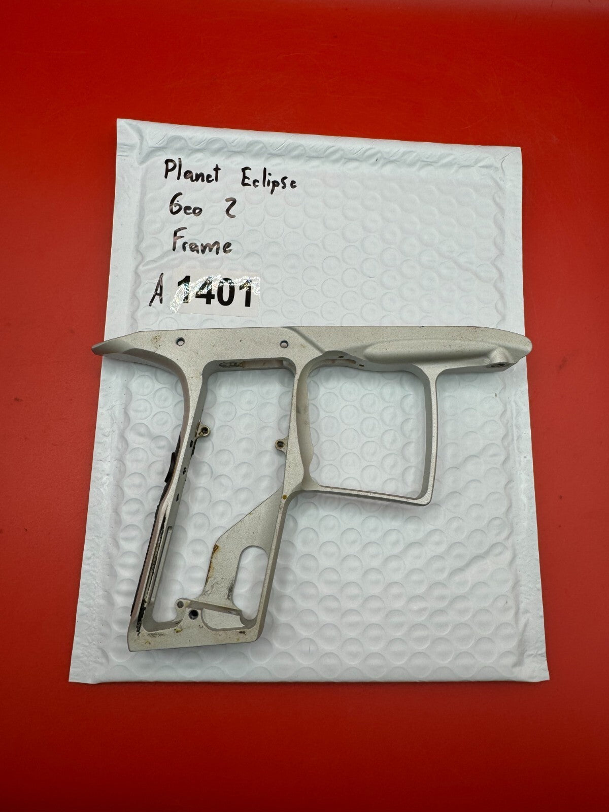 Planet Eclipse Geo 2 Paintball Marker Frame - used paintball trigger frame - silver