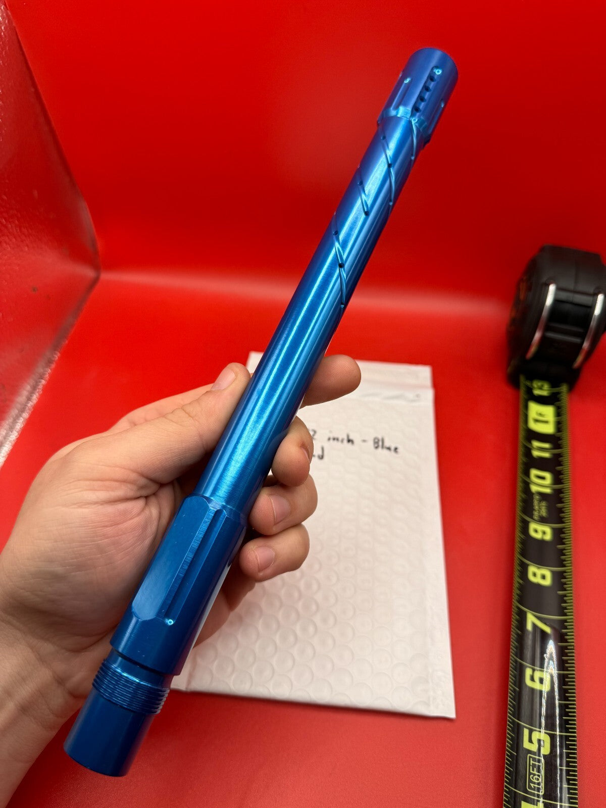 PMI Pursuit 12 inch Paintball Barrel A/C Thread - Blue 690 Bore