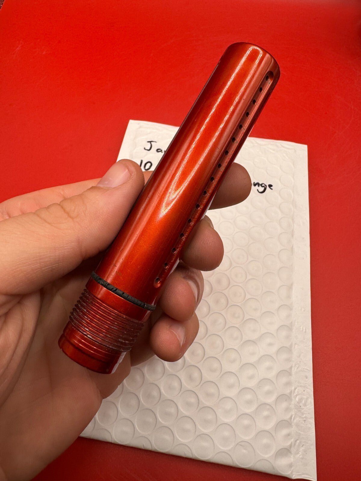 J &amp; J 10 inch Tip - Orange  Paintball Barrel