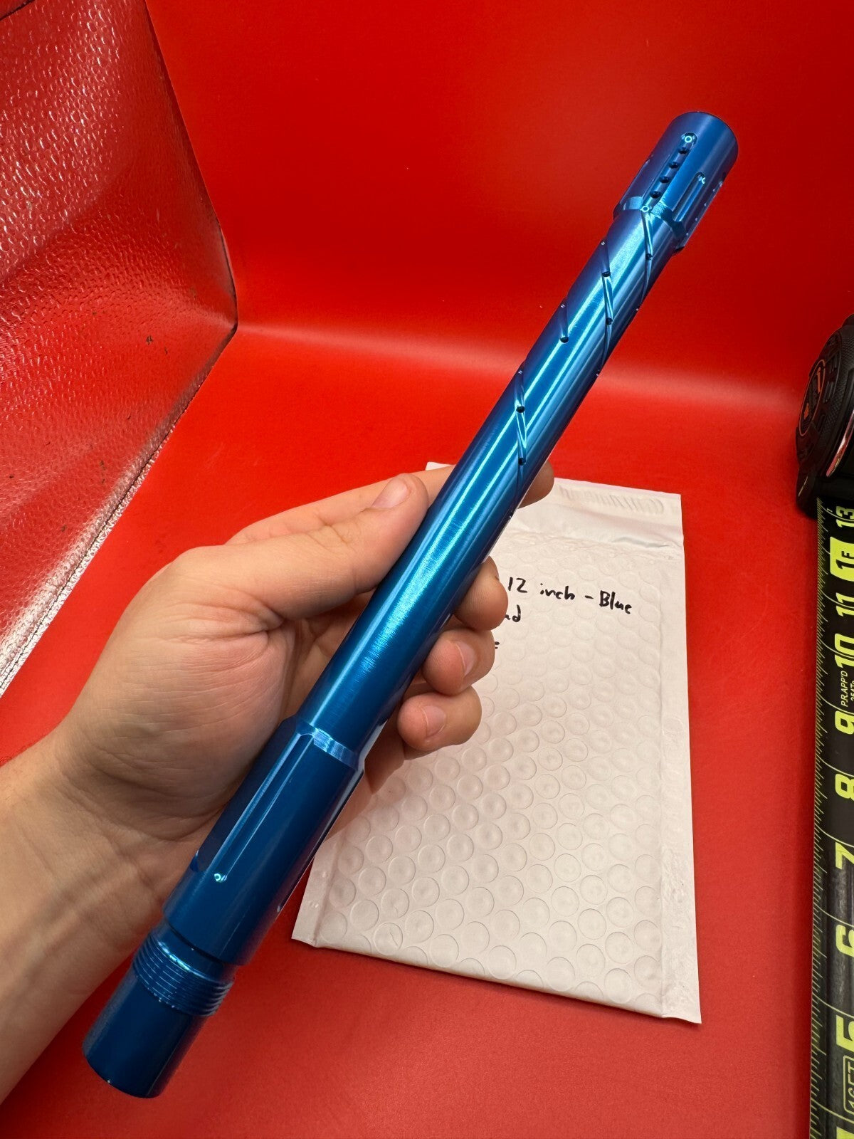 PMI Pursuit 12 inch Paintball Barrel A/C Thread - Blue 690 Bore