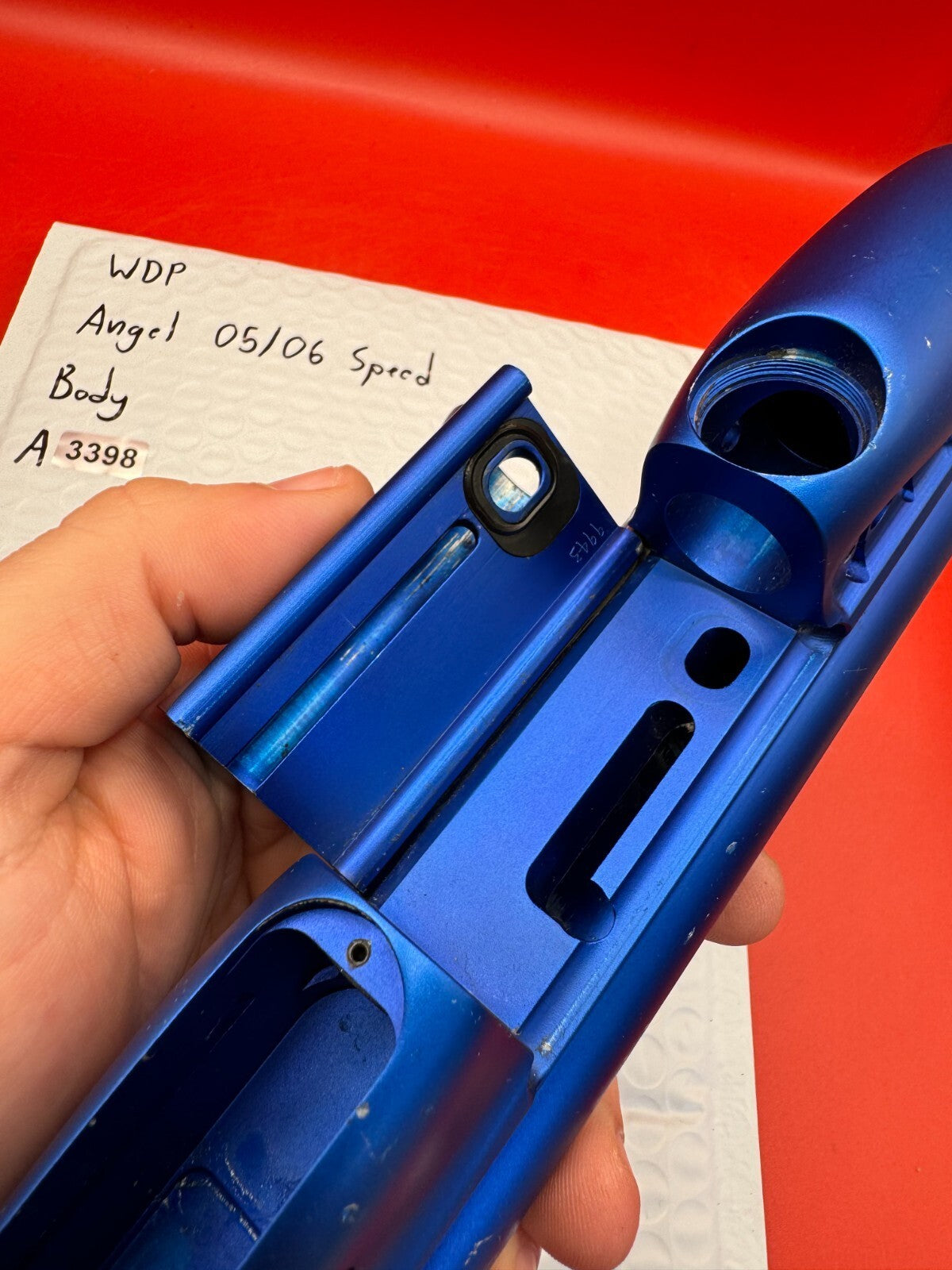 WDP Angel 05/06 Speed Body - used paintball body - blue anno