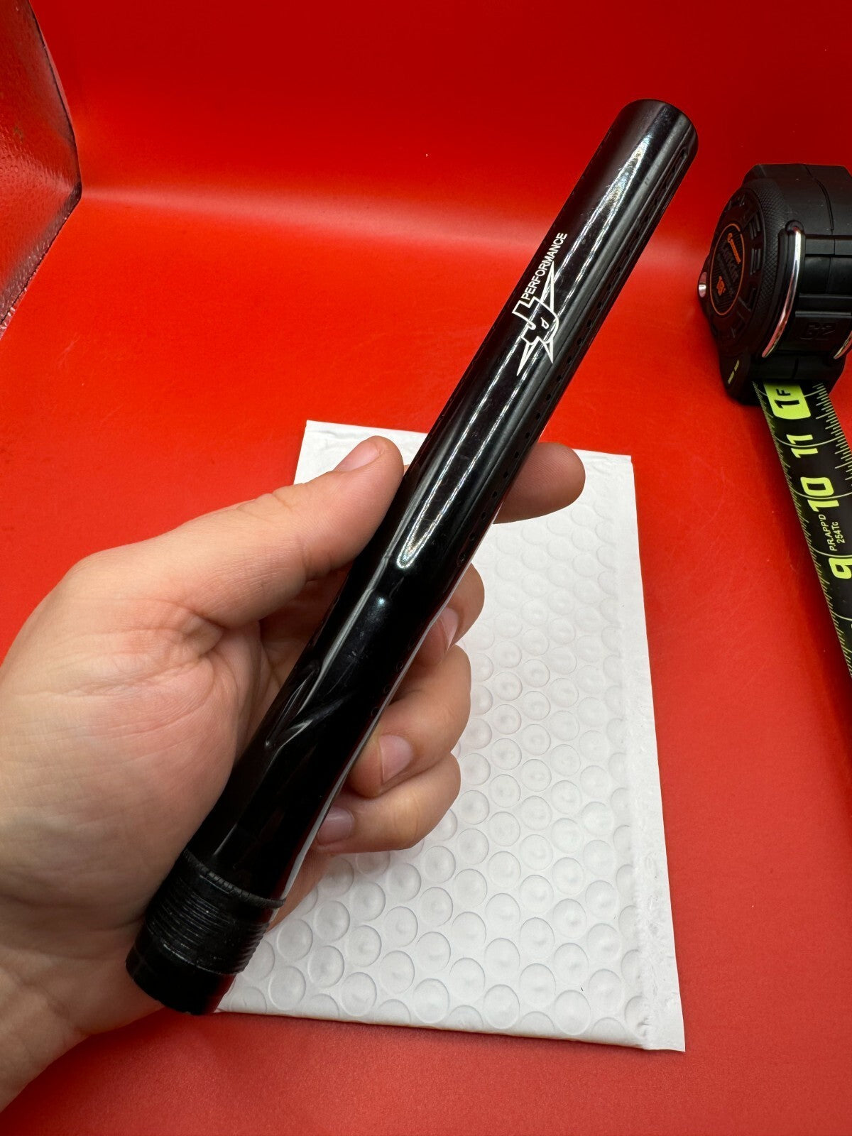 J &amp; J 14 inch Tip Paintball Barrel - used paintball barrel tip - black