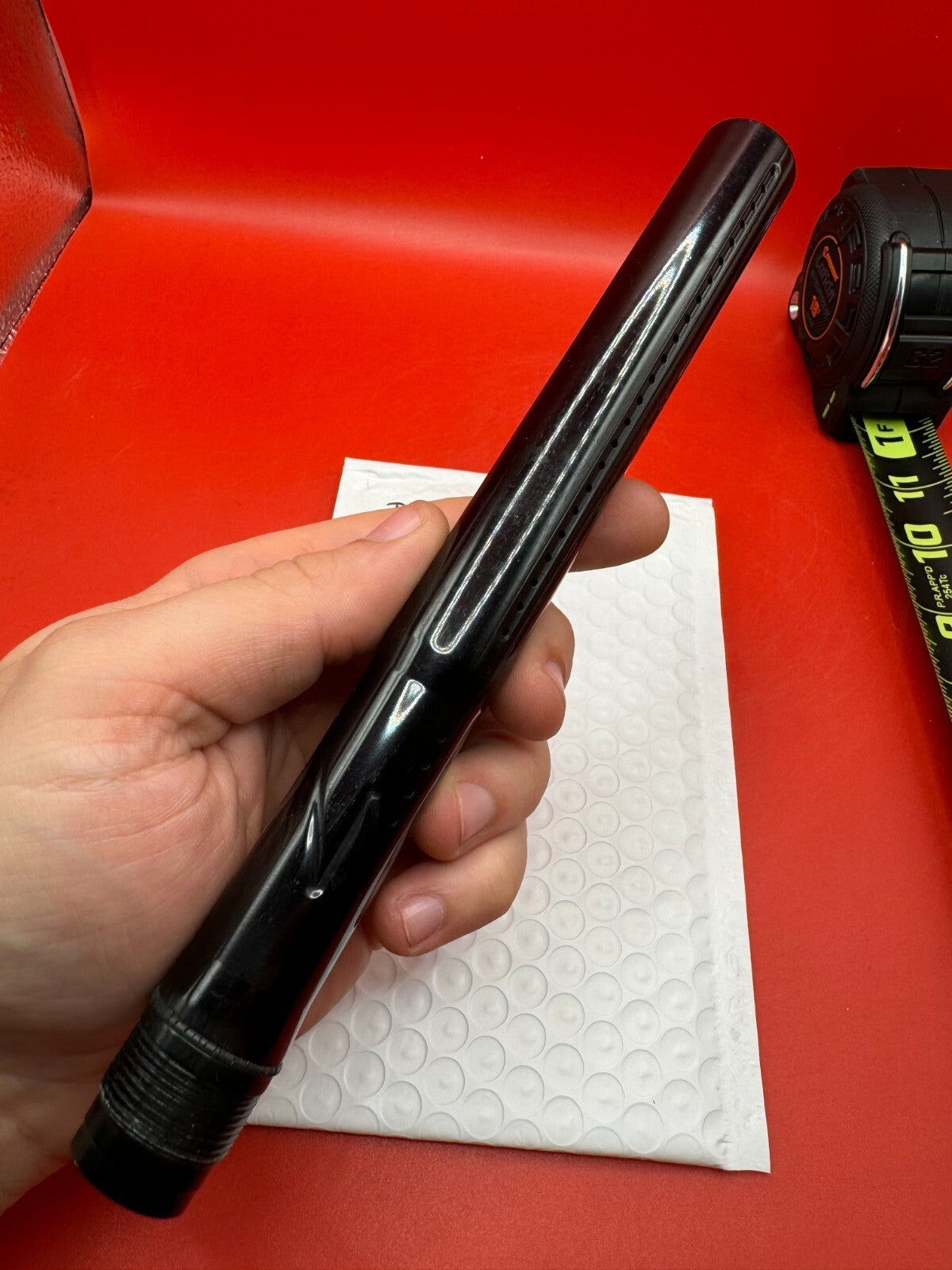 J &amp; J 14 inch Tip Paintball Barrel - used paintball barrel tip - black