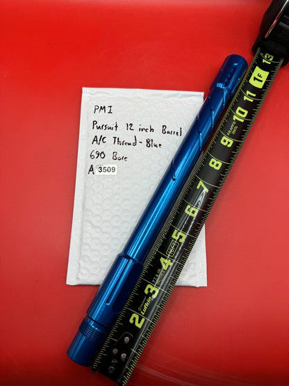 PMI Pursuit 12 inch Paintball Barrel A/C Thread - Blue 690 Bore