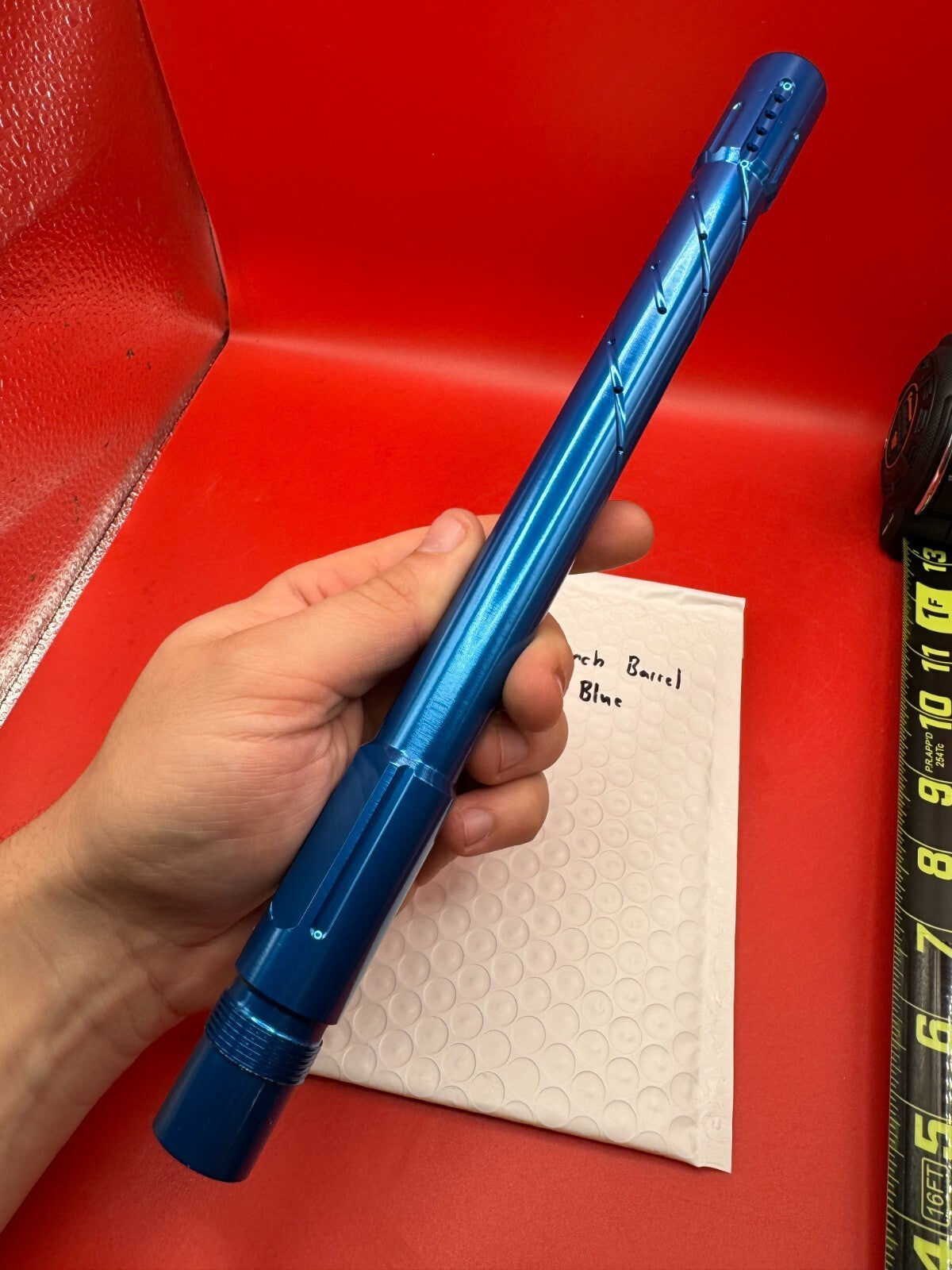 PMI Pursuit 12 inch Paintball Barrel A/C Thread - Blue 690 Bore