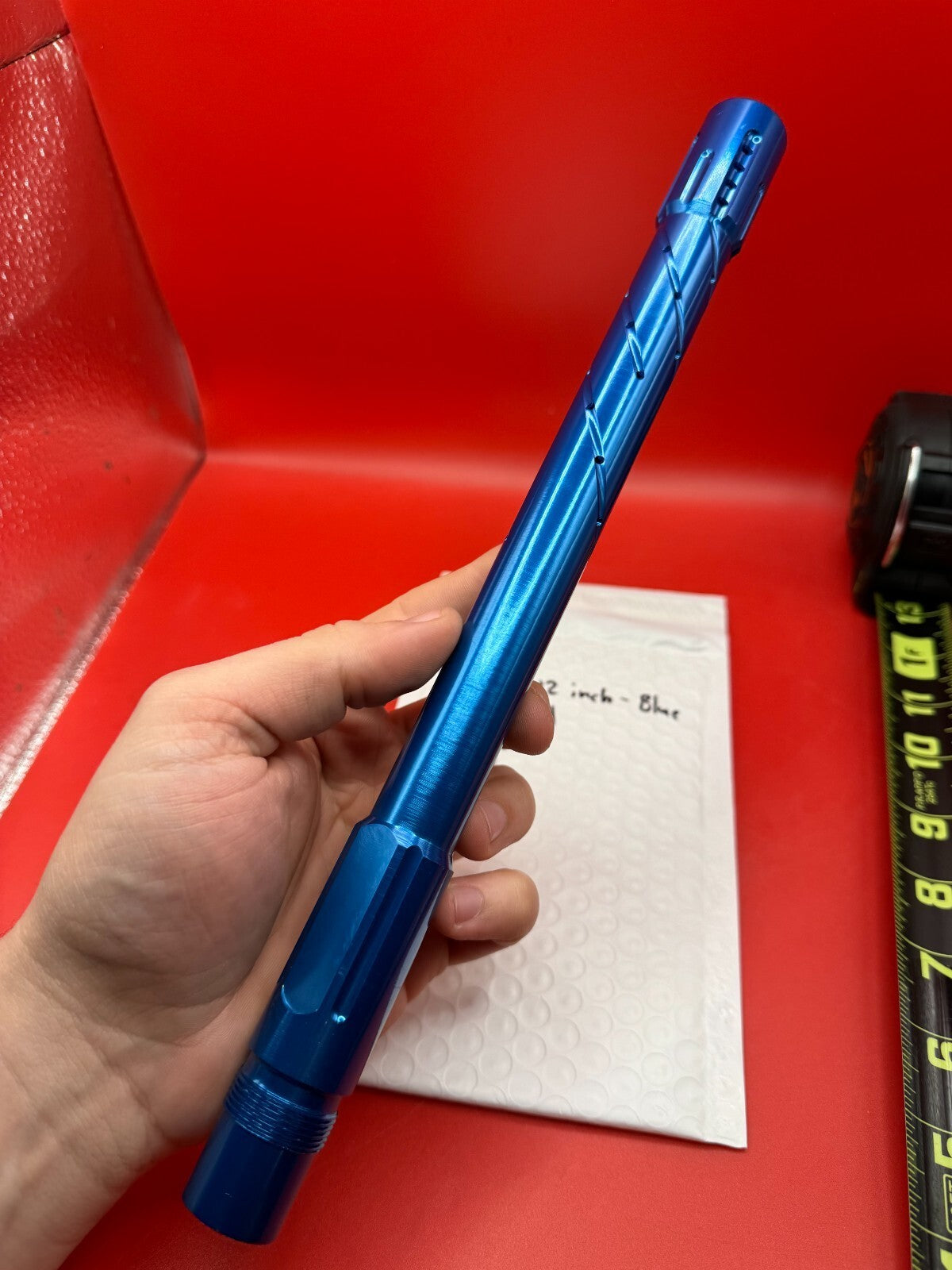PMI Pursuit 12 inch Paintball Barrel A/C Thread - Blue 690 Bore