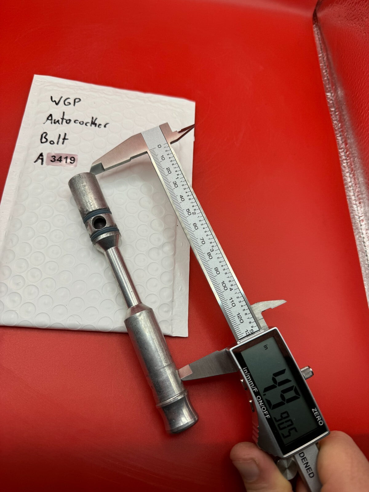WGP Autococker Bolt - used paintball bolt - silver