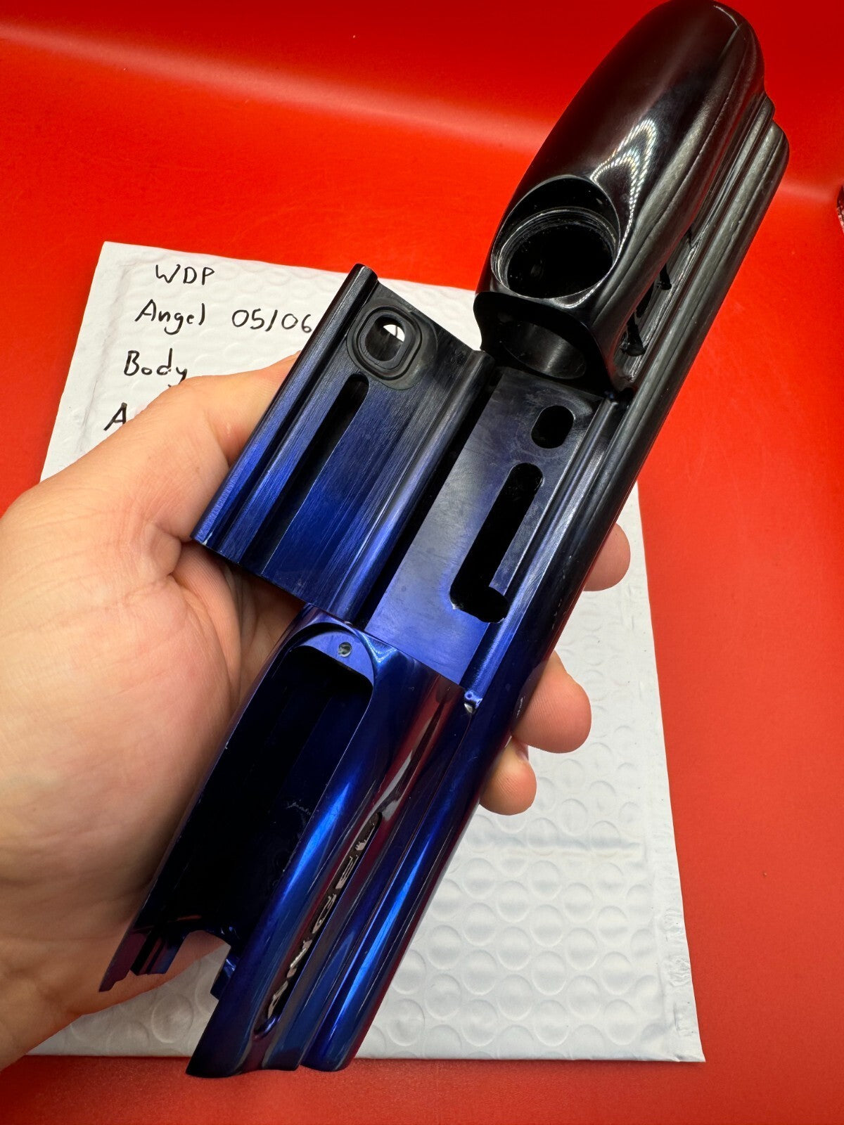 WDP Angel 05/06 Speed Body - used paintball body - blue/black fade anno