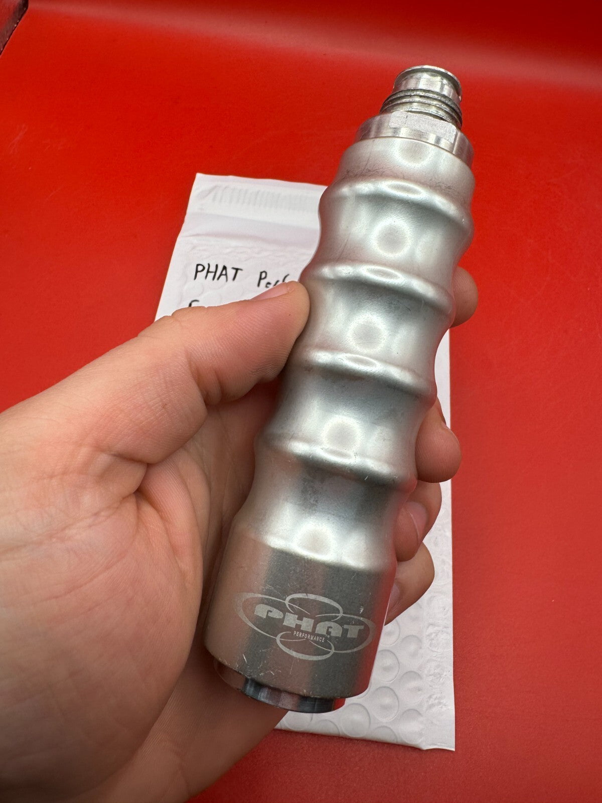 PHAT Performance PB Expansion Chamber - used paintball expansion chamber - silver