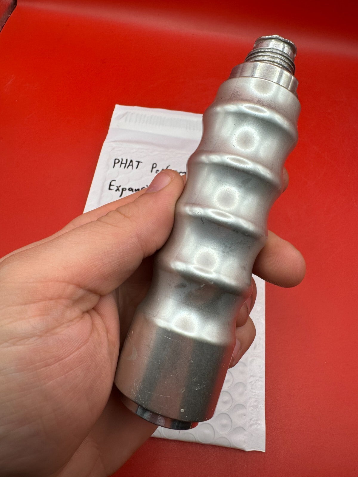 PHAT Performance PB Expansion Chamber - used paintball expansion chamber - silver
