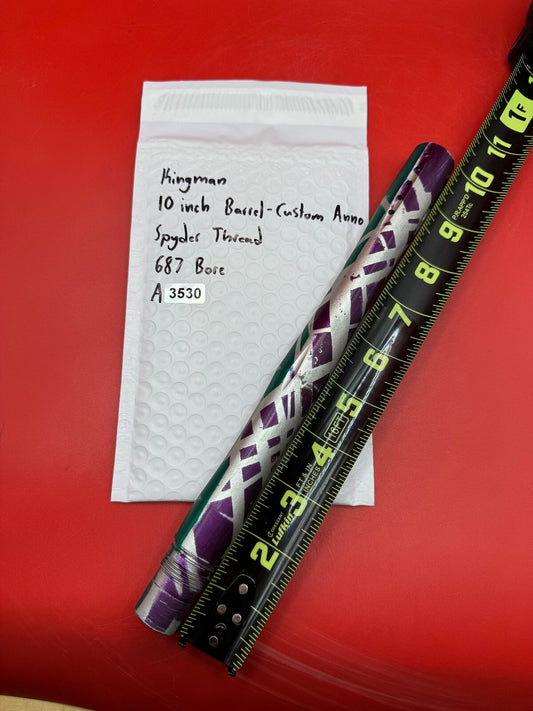 Kingman 10 inch Barrel-Customer Anno Spyder Thread 687 Bore