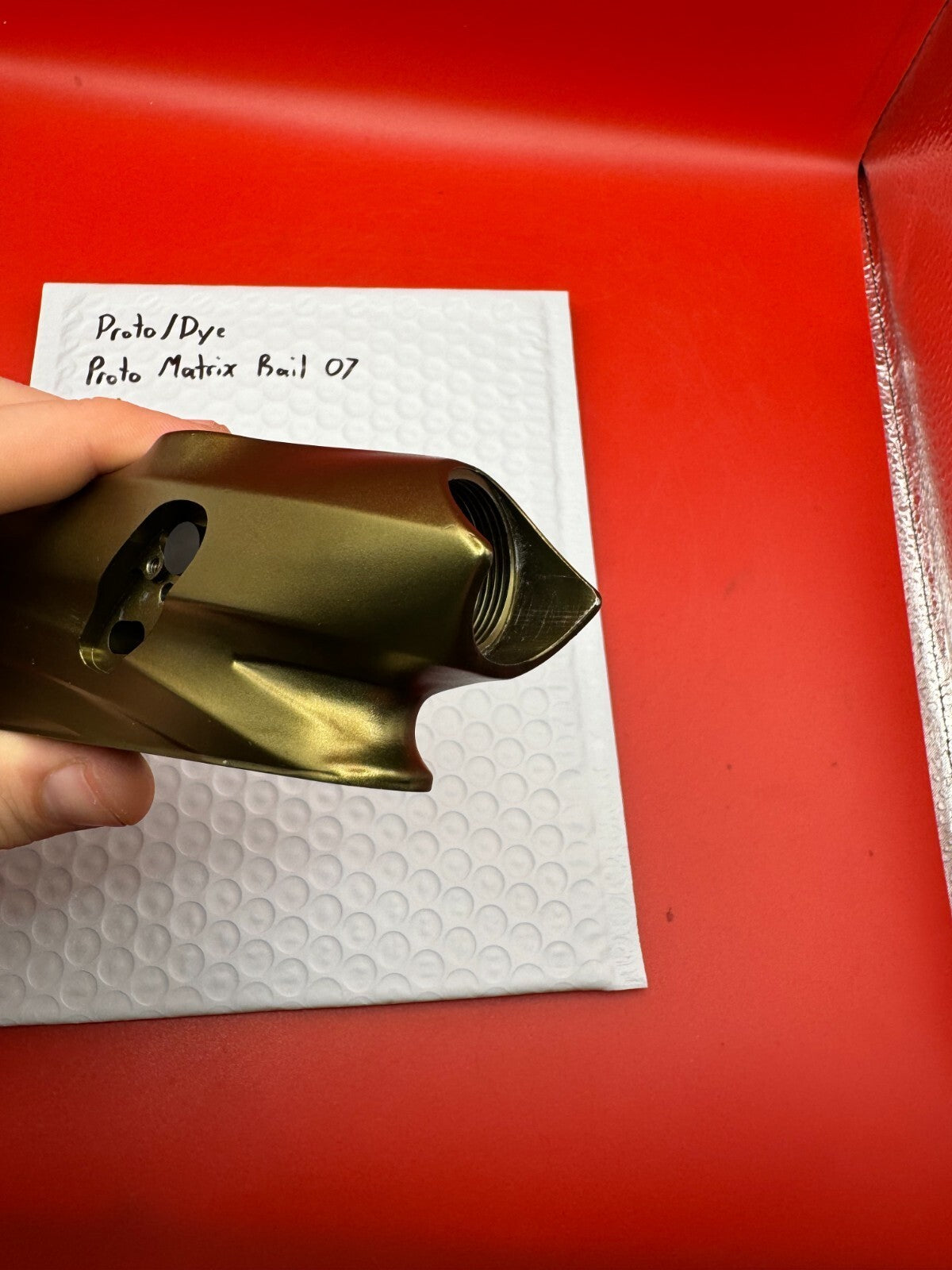 Proto/Dye Proto Matrix Rail 07 Body - used paintball body - gold / bronze anno