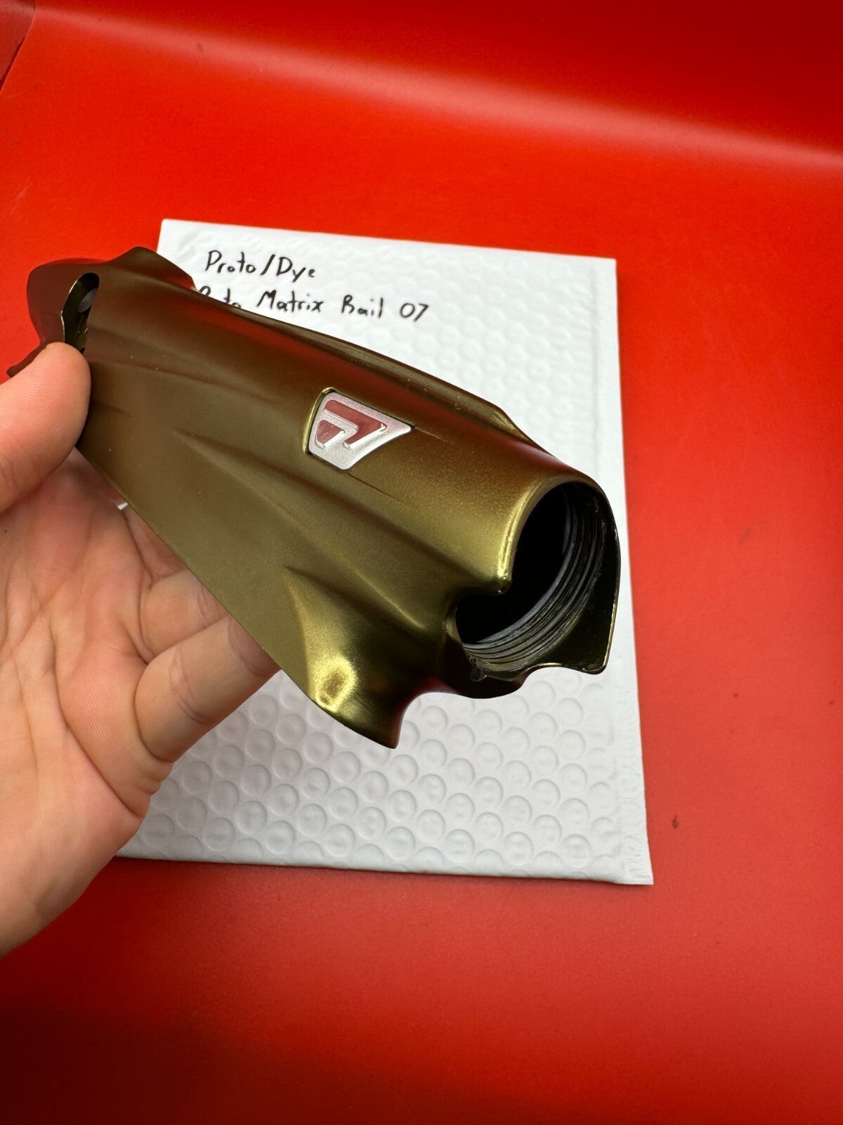 Proto/Dye Proto Matrix Rail 07 Body - used paintball body - gold / bronze anno