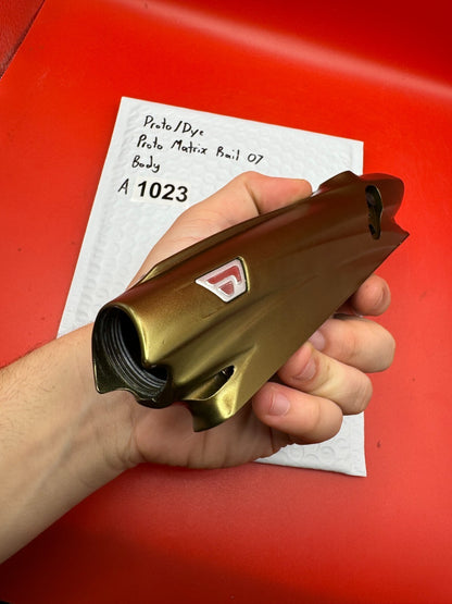 Proto/Dye Proto Matrix Rail 07 Body - used paintball body - gold / bronze anno