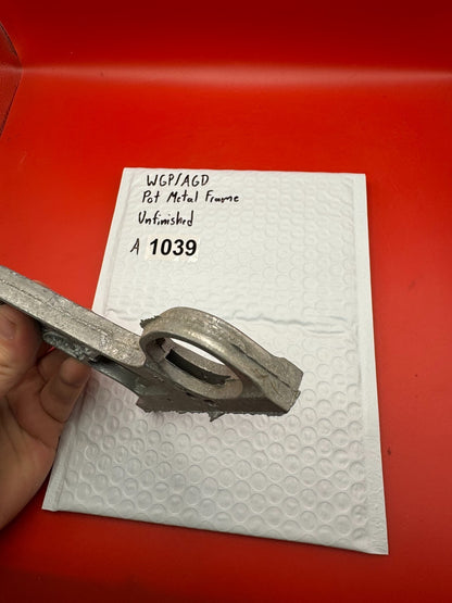 WGP/AGD Pot Metal Paintball Marker Frame Unfinished - used paintball grip frame - raw / unfinished silver