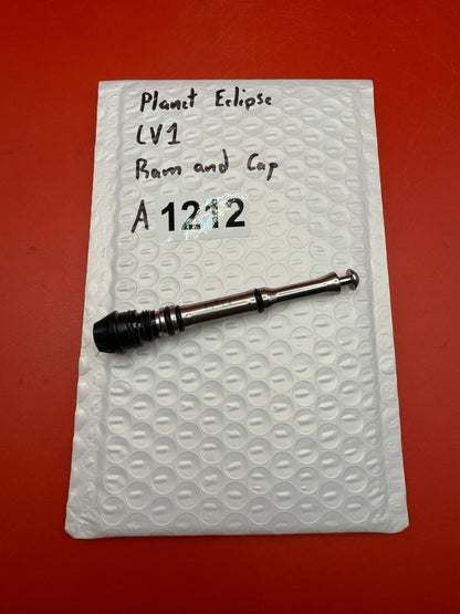 Planet Eclipse LV1 Ram and Cap - used paintball ram and cap - black/silver