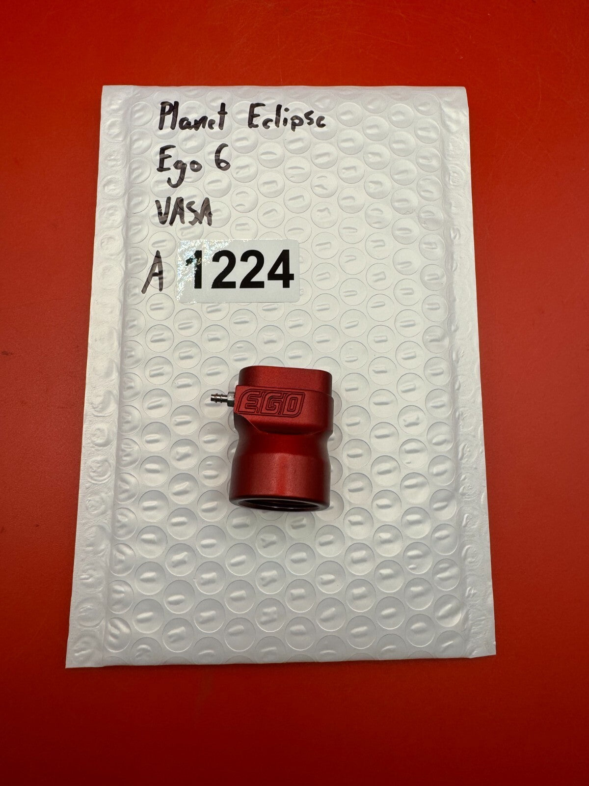 Planet Eclipse Ego 6 VASA - used paintball lpr (low pressure regulator) - red anno