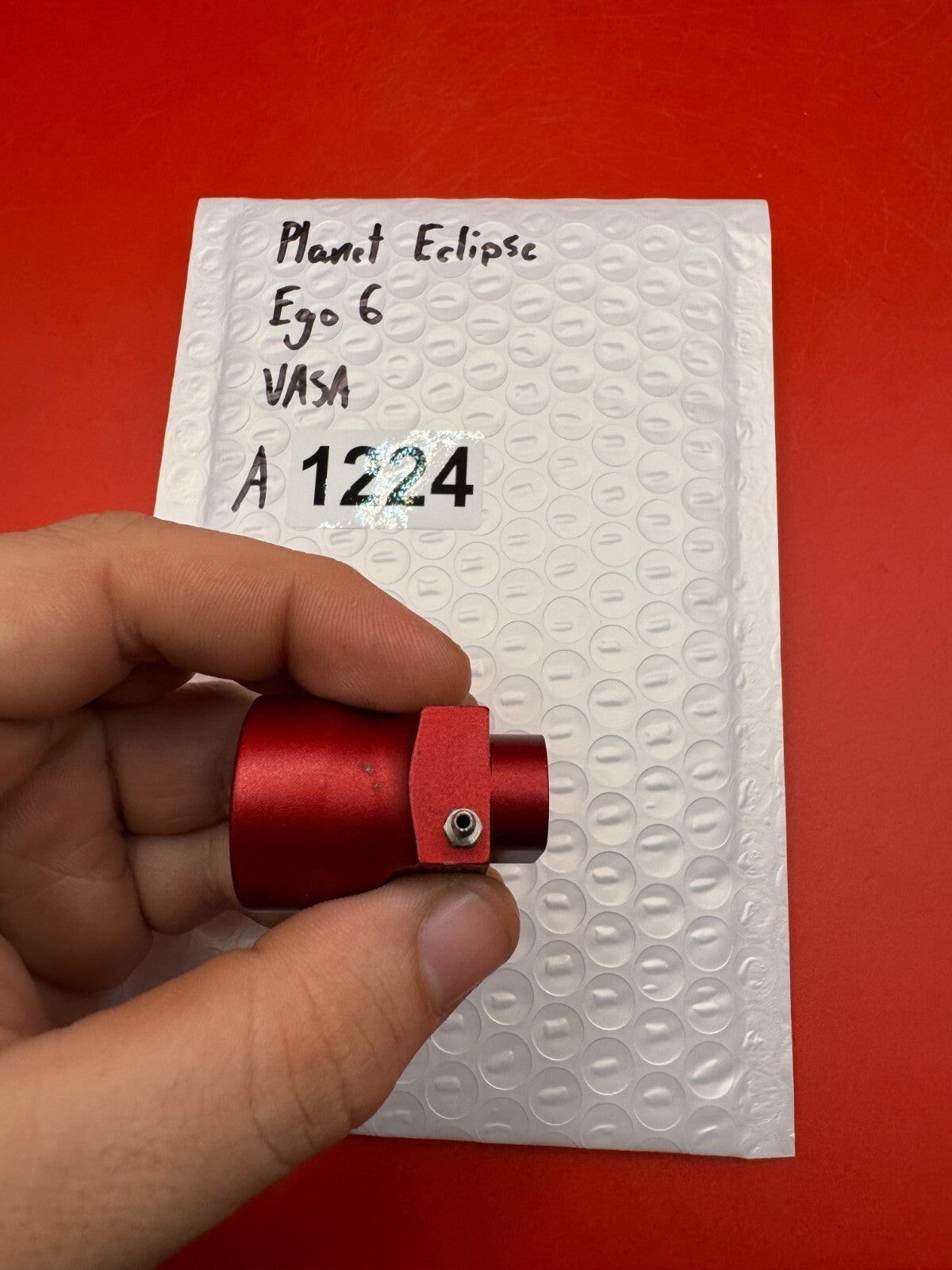 Planet Eclipse Ego 6 VASA - used paintball lpr (low pressure regulator) - red anno