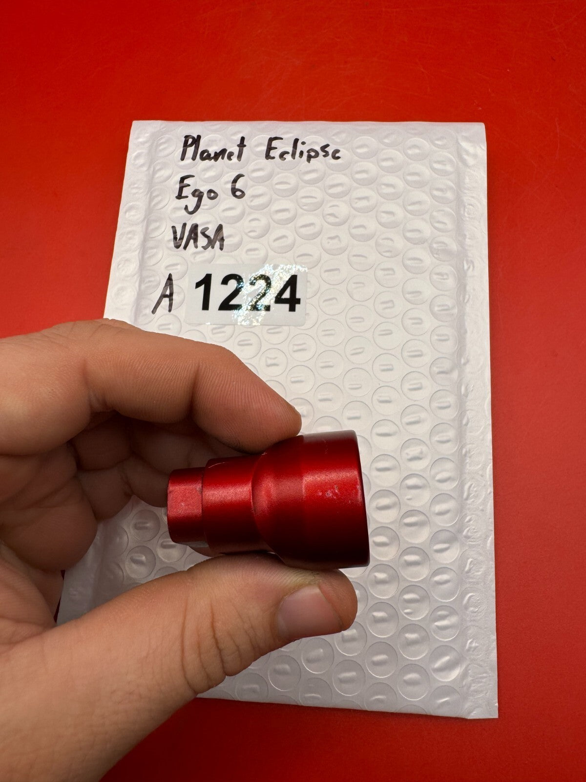 Planet Eclipse Ego 6 VASA - used paintball lpr (low pressure regulator) - red anno