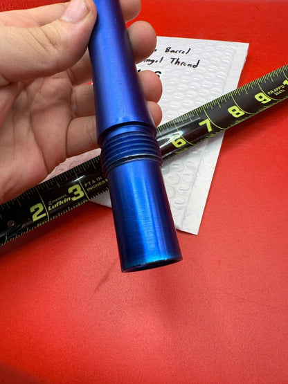 WDP 14 inch Barrel Old Angel Thread - used paintball barrel (one-piece) - blue anno