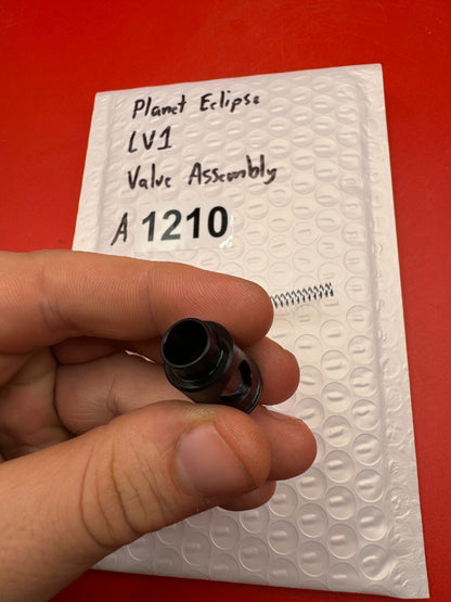 Planet Eclipse LV1 Valve Assembly - used paintball valve assembly - black