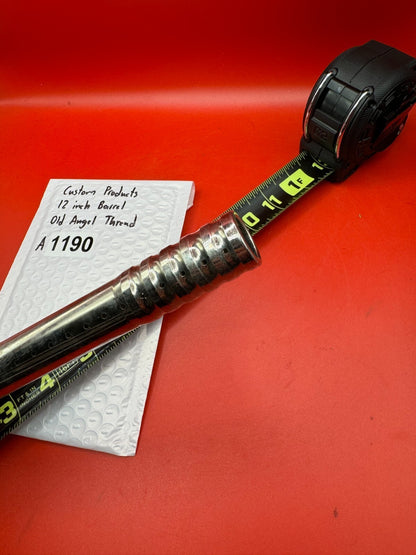 Custom Products 12 inch Paintball Barrel Old Angel Thread - used paintball barrel - red anno/silver