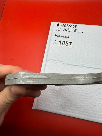 WGP/AGD Pot Metal Frame Unfinished - used paintball grip frame - raw pot metal / unfinished silver-grey