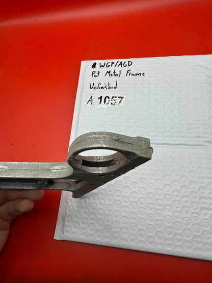 WGP/AGD Pot Metal Frame Unfinished - used paintball grip frame - raw pot metal / unfinished silver-grey