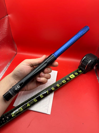 Planet Eclipse Shaft Barrel 14 inch 693 Bore AC Thread - used paintball barrel (two-piece back) - black body / blue anodized tip