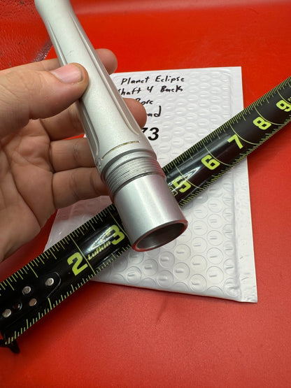 Planet Eclipse Shaft 4 Back 689 Bore AC Thread - used paintball barrel back - silver