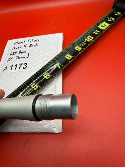 Planet Eclipse Shaft 4 Back 689 Bore AC Thread - used paintball barrel back - silver