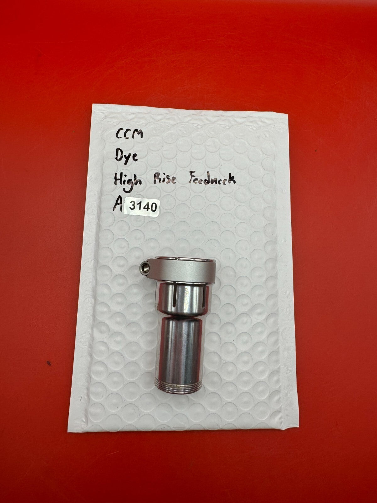 CCM Dye High Rise Feedneck - used paintball feedneck - silver