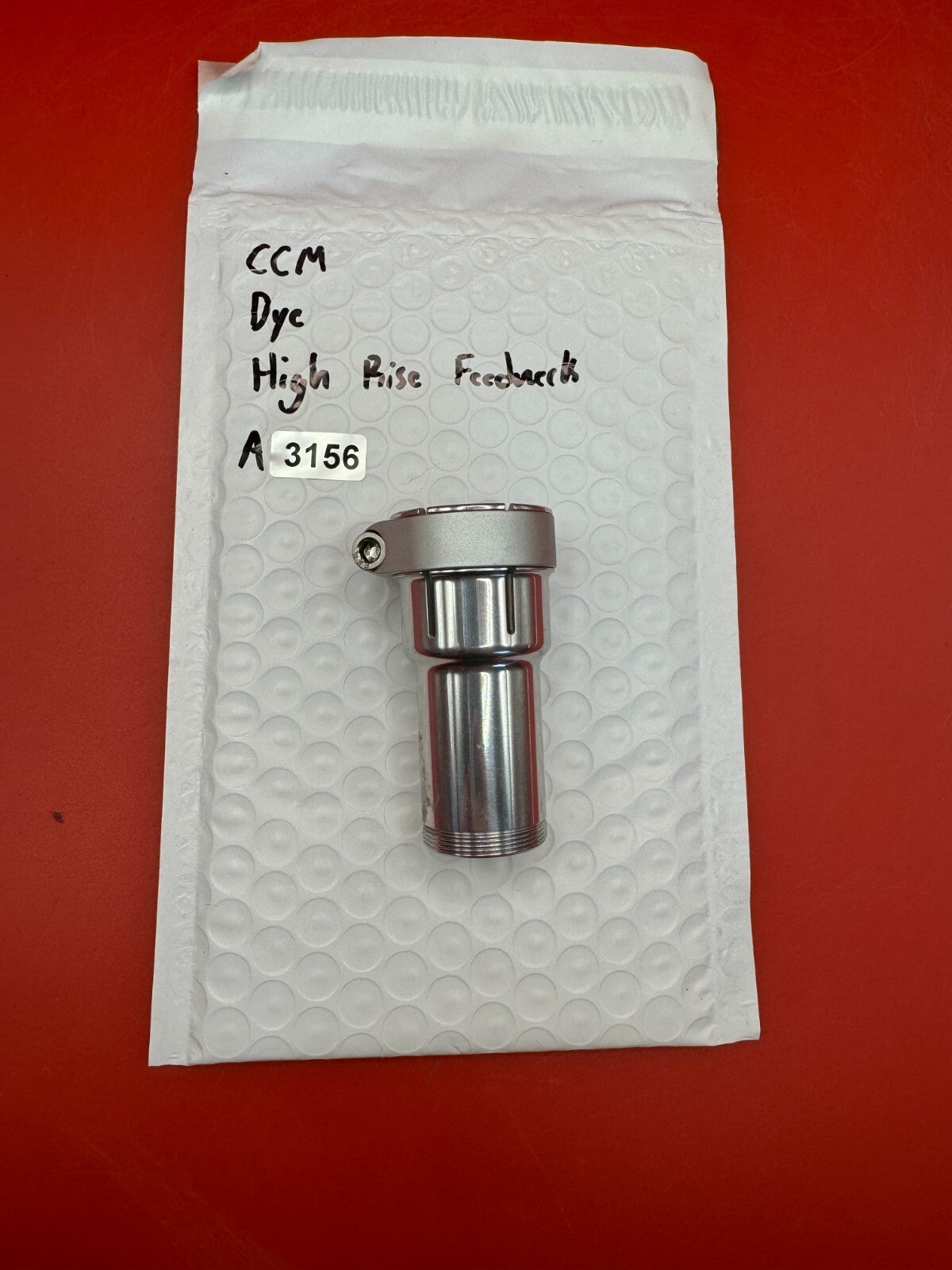 CCM Dye High  Rise Feedneck - used paintball feedneck - silver