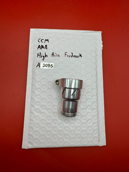 CCM AKA High Rise Feedneck - used paintball feedneck - silver