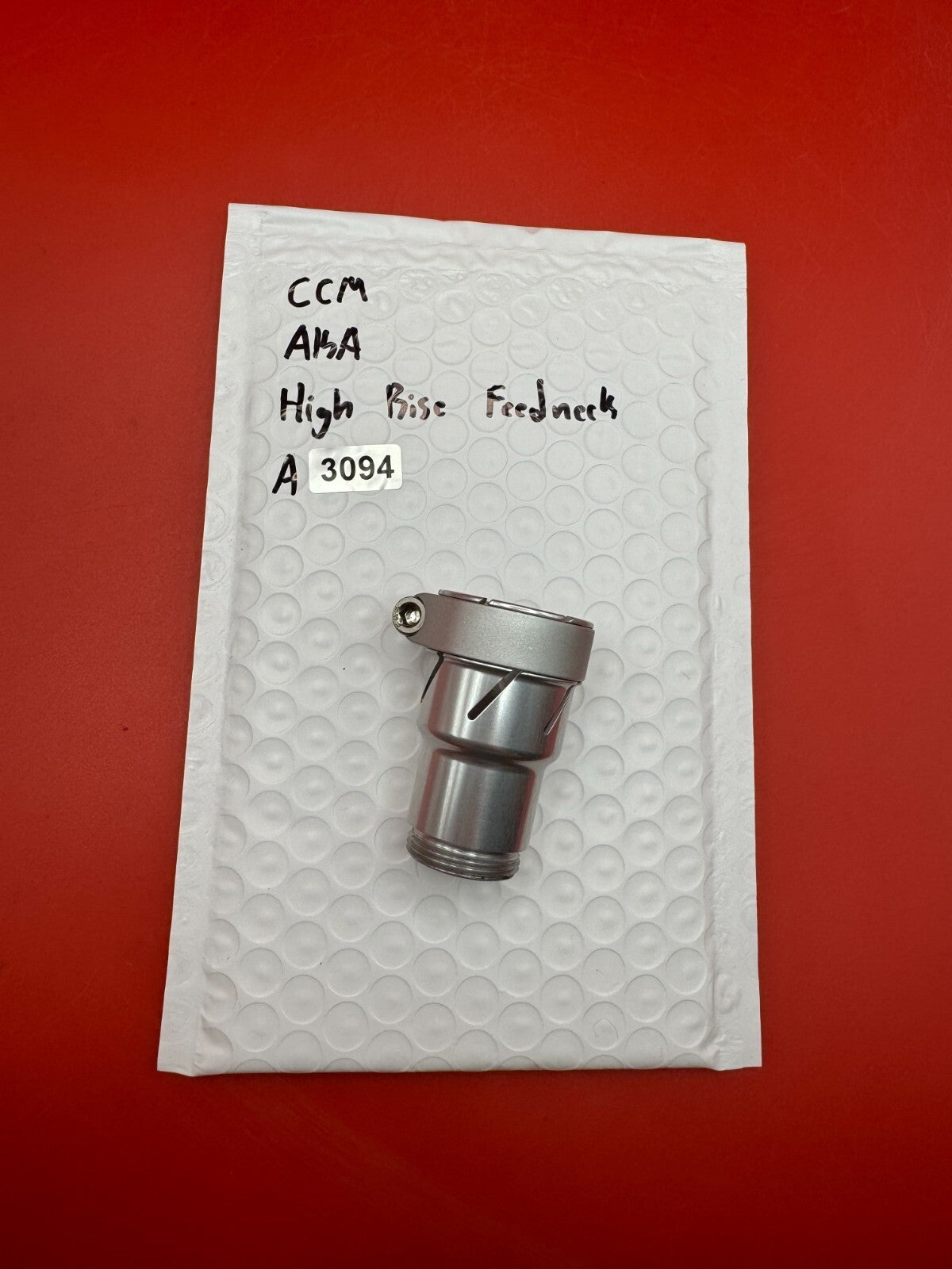 CCM AKA High Rise Feedneck - used paintball feedneck - silver