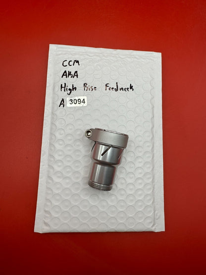 CCM AKA High Rise Feedneck - used paintball feedneck - silver